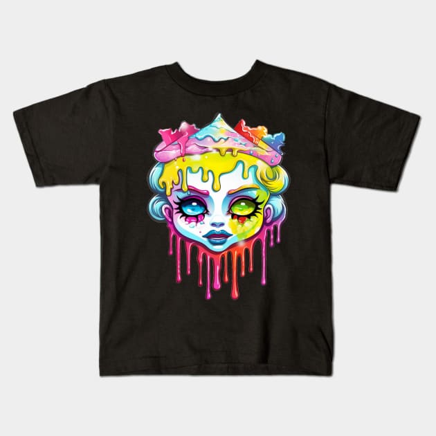 Grunge Girl Kids T-Shirt by WyldbyDesign